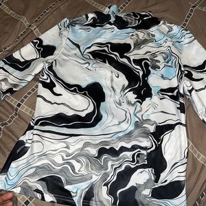 NEW Blue and black wavy